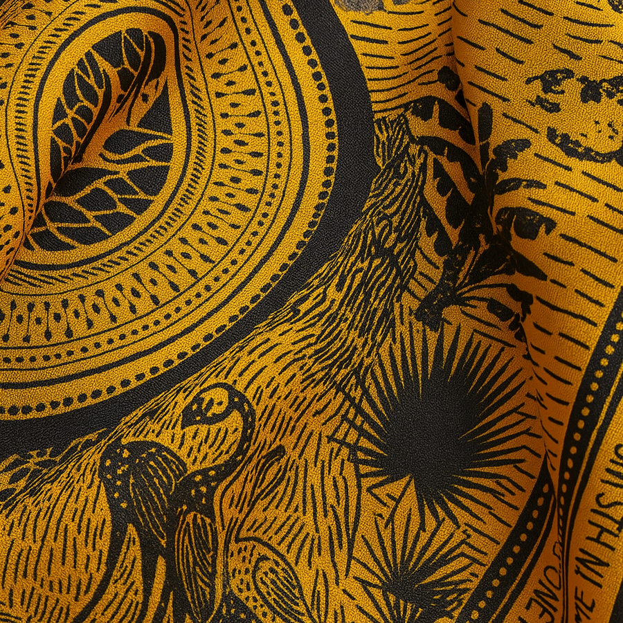 Cuadrado 100% Seda Decoración Egipto Mujer | La Parisienne