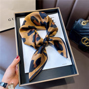 Chic 100% Seda Cuadrado Leopardo Decoración Mujer | The Parisian