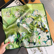 100% Seda Cuadrado Artístico Decoración Floral para Mujer | The Parisian