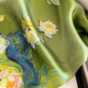 100% Seda Cuadrado Chic Decoración Floral para Mujer | The Parisian