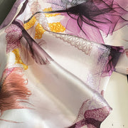 100% Seda Cuadrado Artístico Decoración Floral para Mujer | The Parisian