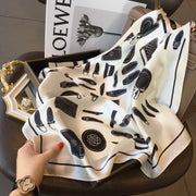 100% Seda Cuadrado Decoración Moderna Mujer | La Parisienne