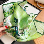 100% Seda Cuadrado Artístico Decoración Floral para Mujer | The Parisian