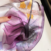 100% Seda Cuadrado Artístico Decoración Floral para Mujer | The Parisian