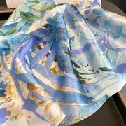 Decoración Flor Cuadrada 100% Seda Azul | La Parisienne