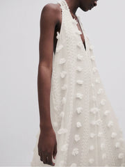 Elegante vestido largo con bordados | La Parisienne