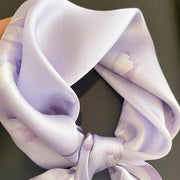 Decoración Floral Cuadrada 100% Seda para Mujer | The Parisian
