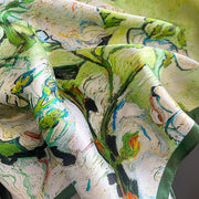 100% Seda Cuadrado Artístico Decoración Floral para Mujer | The Parisian