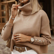 Jersey de cuello alto grande de mujer | The Parisian