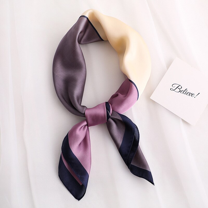 Pañuelo de Seda Casual Decoración Tricolor Mujer | La Parisienne
