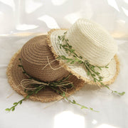 Sombrero de paja con adornos naturales para mujer | The Parisian