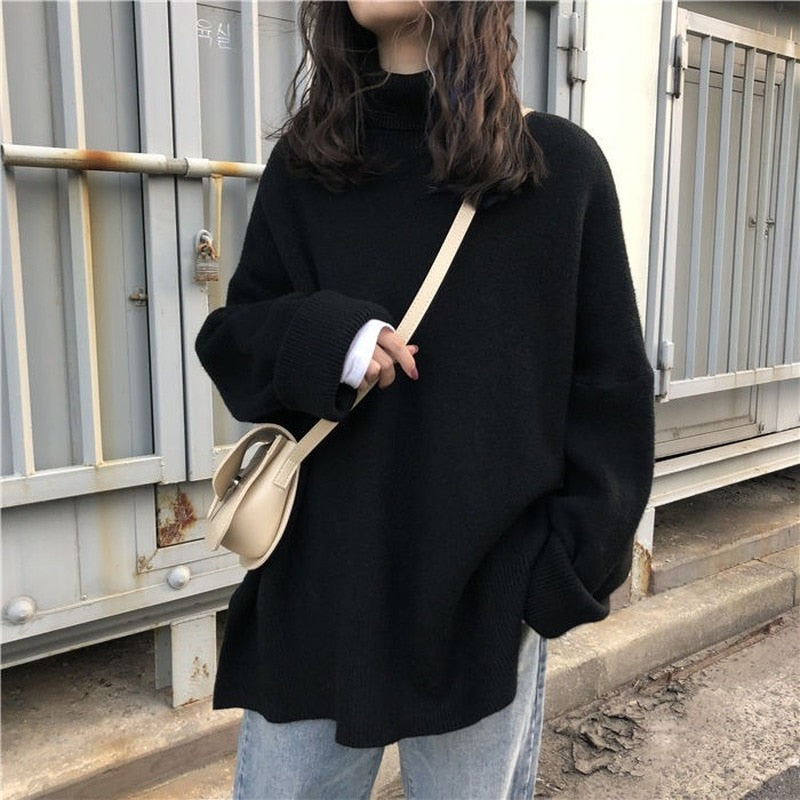Suéter casual de cuello alto para mujer | La Parisienne