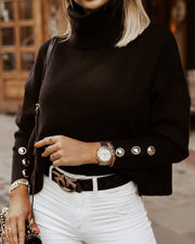 Jersey de cuello alto grande de mujer | The Parisian