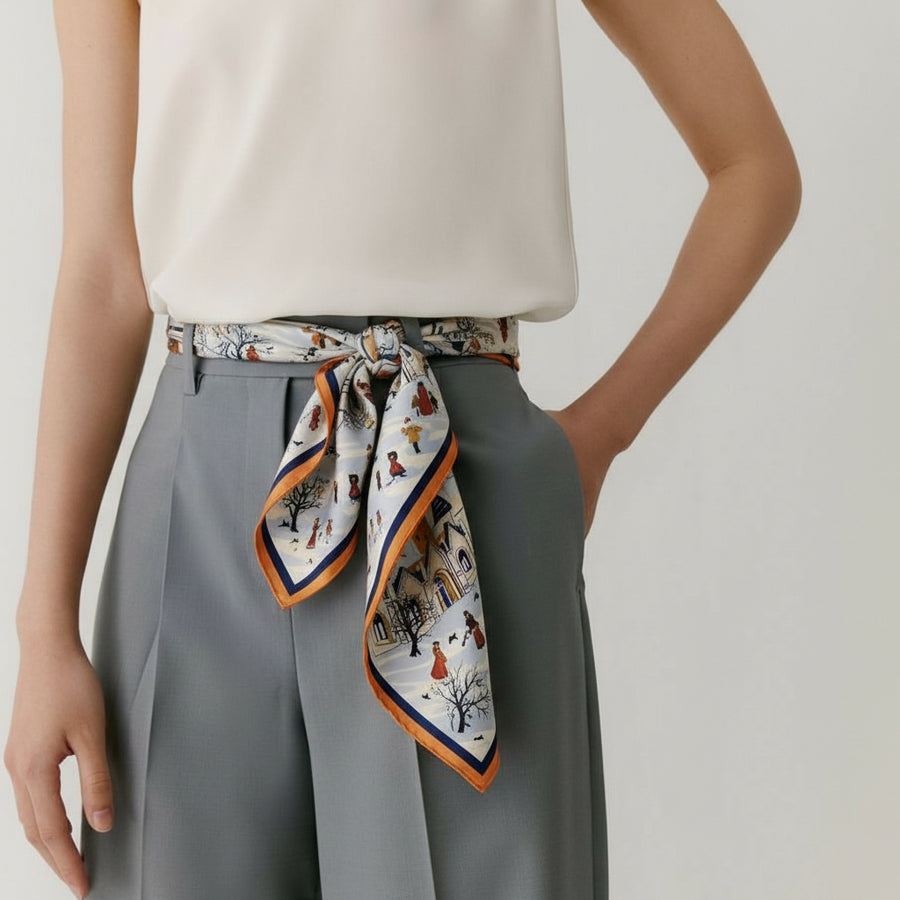 Cuadrado 100 % seda Signature | La Parisienne