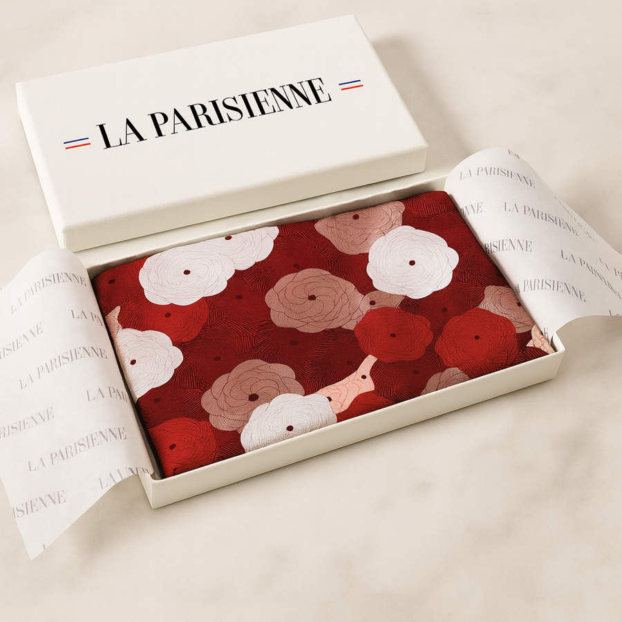 100% Seda Cuadrado Patrón Floral Mujer | La Parisienne