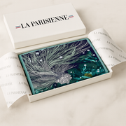 Pañuelo cuadrado de seda estampado marino | La Parisienne 