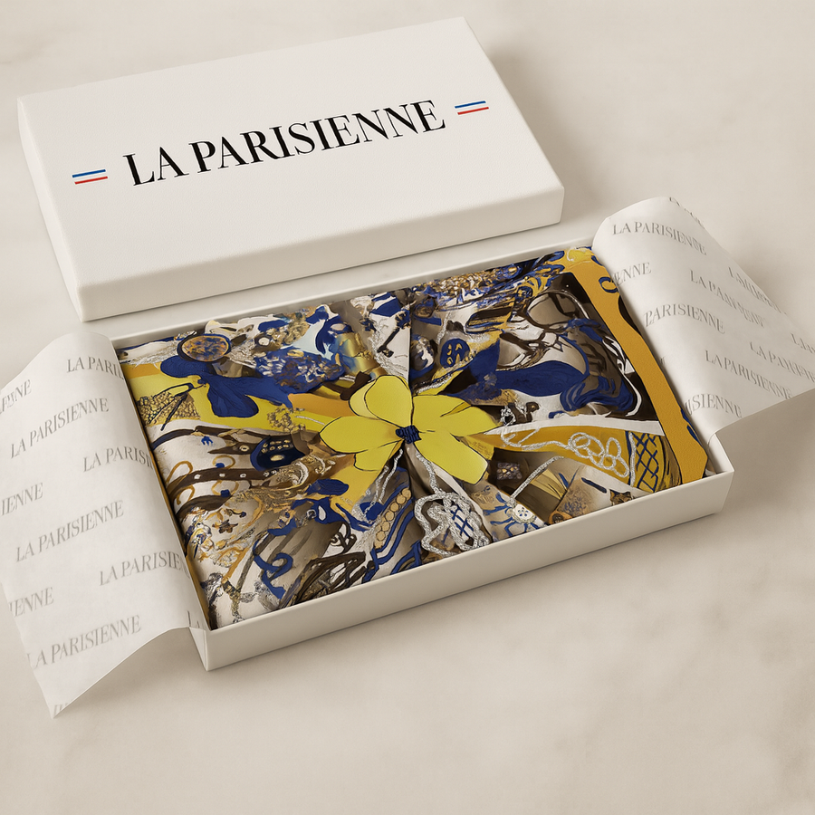 Carré de Soie Élaboré Bufanda Mujer | La Parisienne