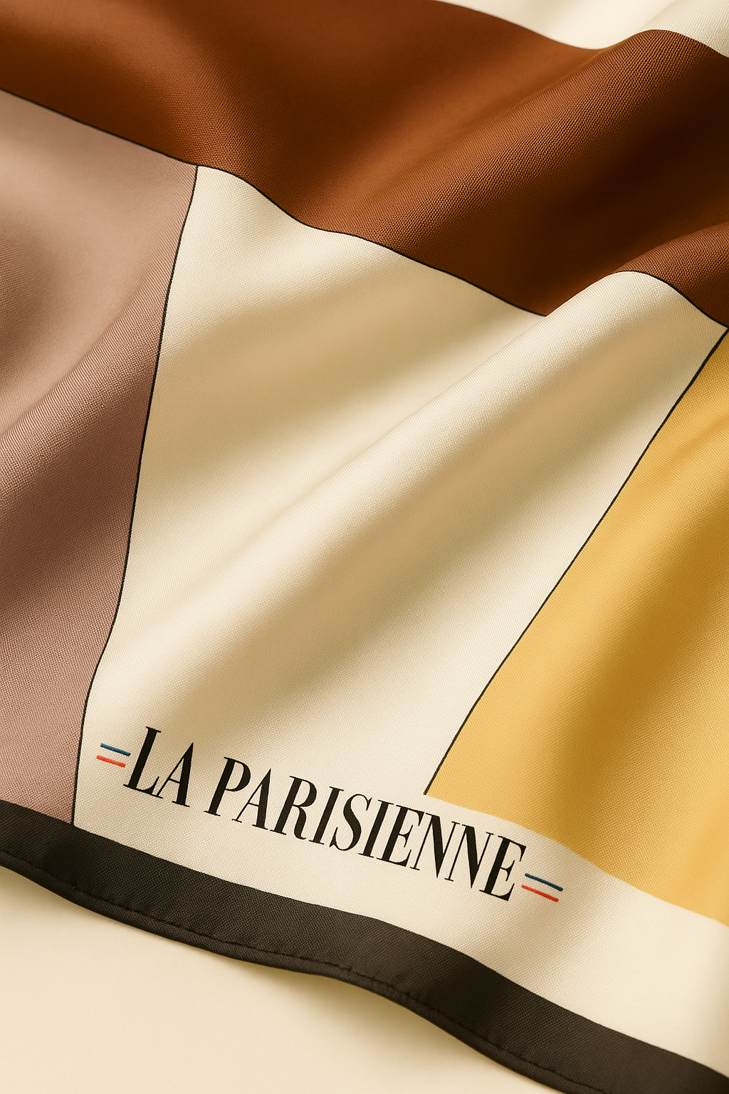 Pañuelo de Seda Casual Decoración Tricolor Mujer | La Parisienne