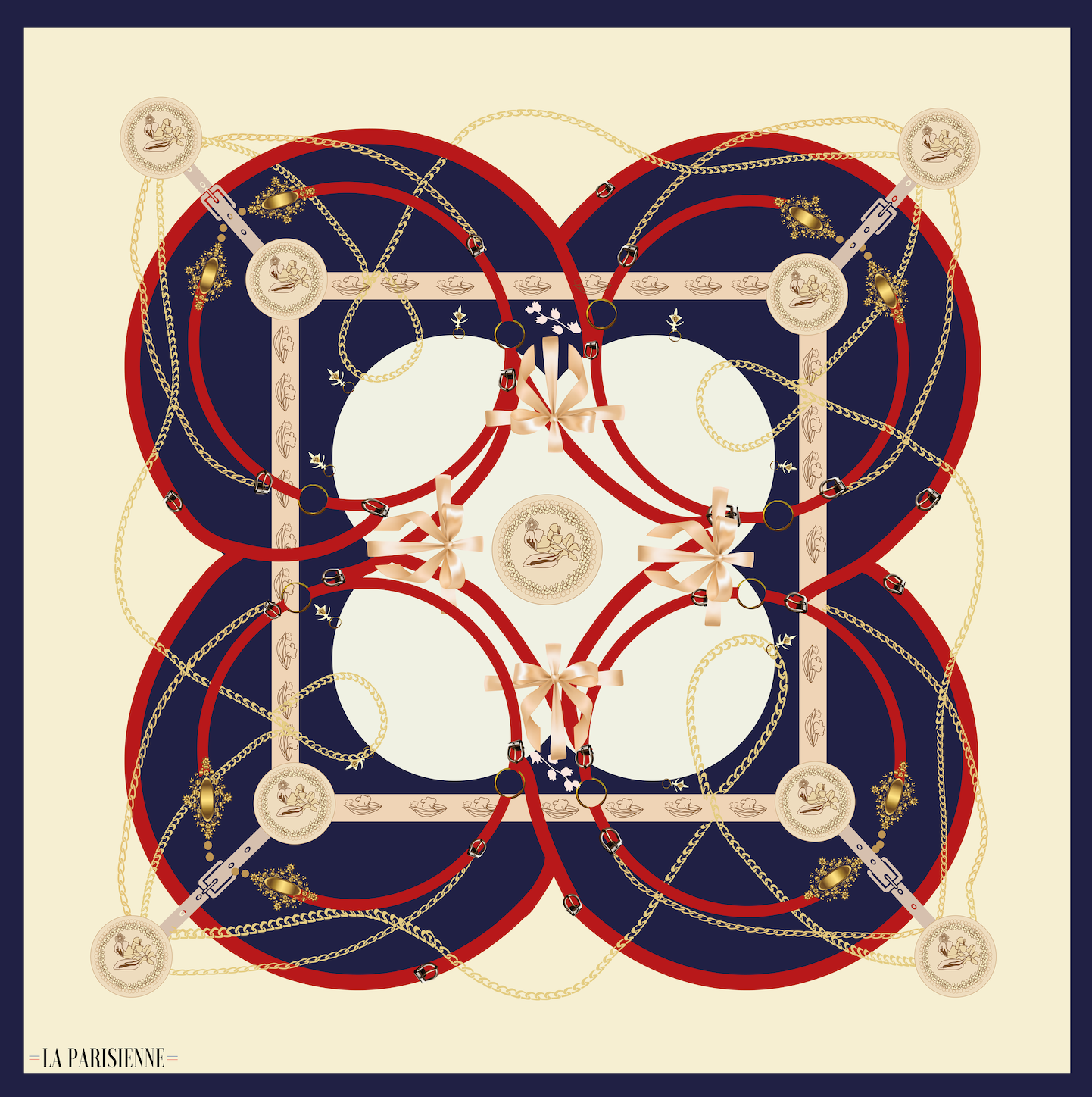 Cuadrado 100 % seda Signature | La Parisienne