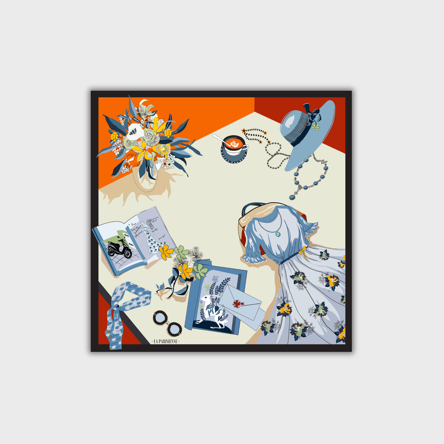 Cuadrado 100 % seda Signature | La Parisienne