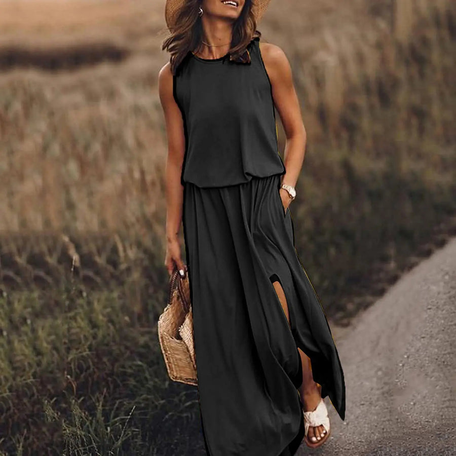Vestido largo sin mangas | La Parisienne