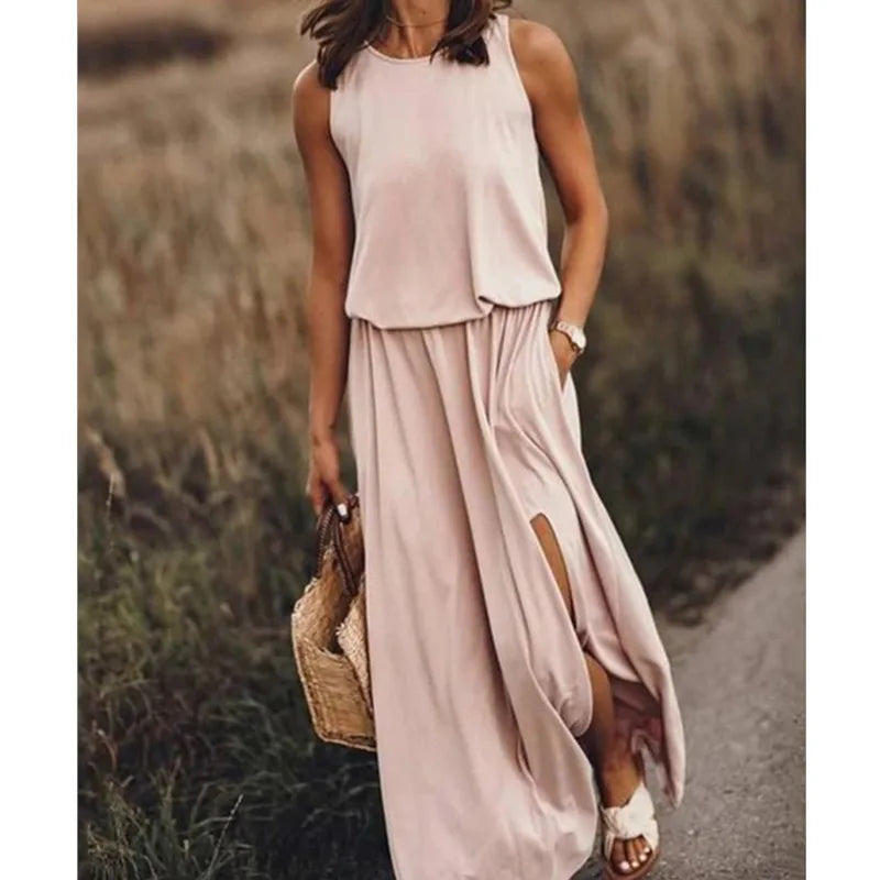 Vestido largo sin mangas | La Parisienne