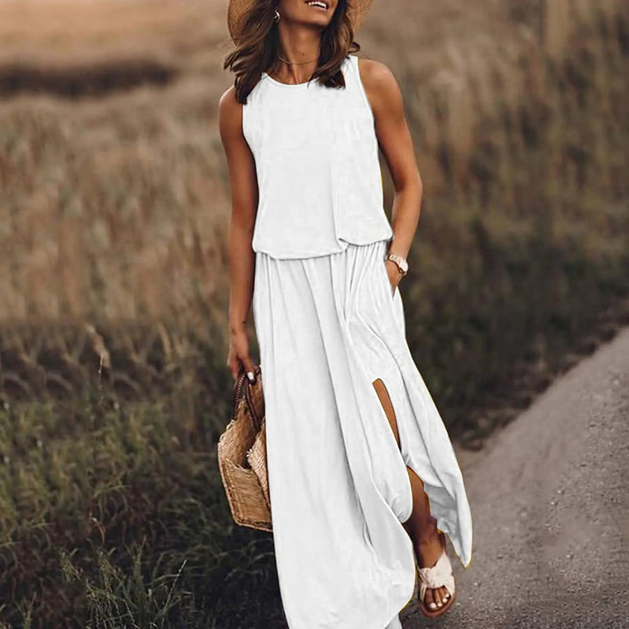 Vestido largo sin mangas | La Parisienne