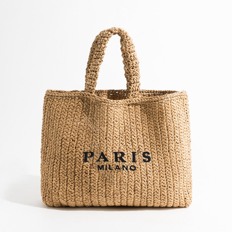 Bolso de playa de paja | The Parisian