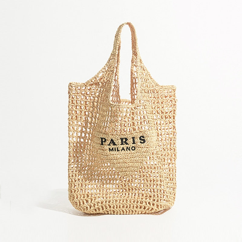 Bolso de playa de paja | The Parisian