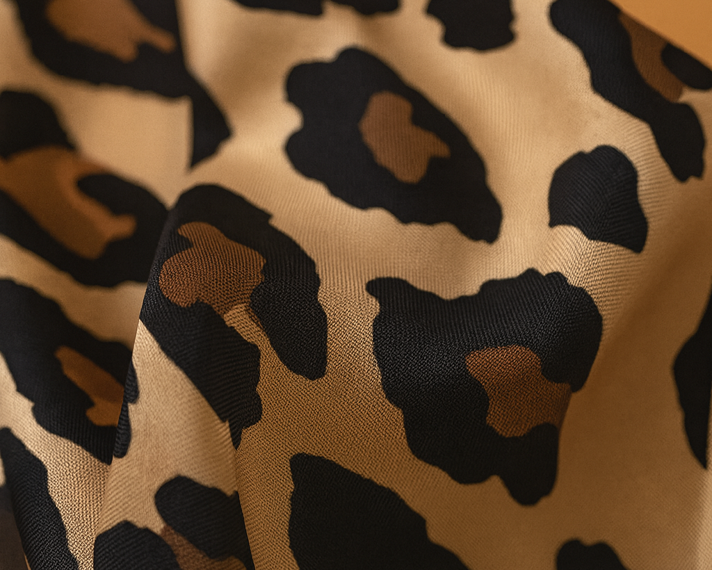 Cuadrado 100% seda Chic Leopardo Mujer Decoración | La Parisienne
