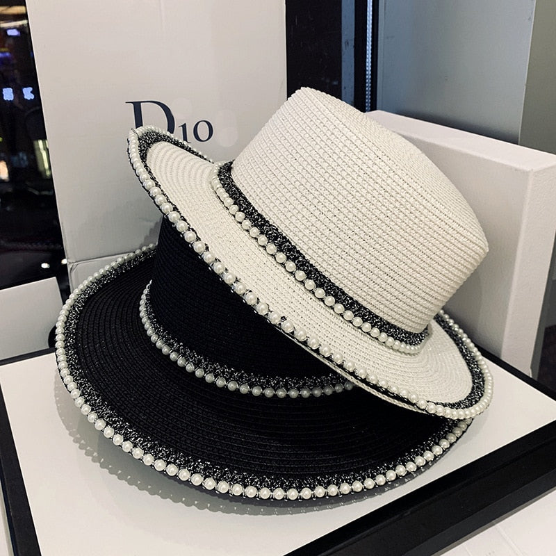 Sombrero de mujer con cuentas estilo Jazz La Parisienne