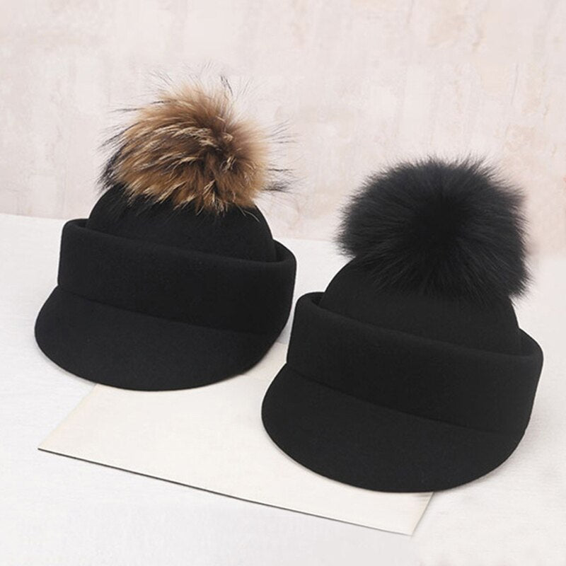 Sophisticated Women's Fur Cap Beret | Chic La Parisienne