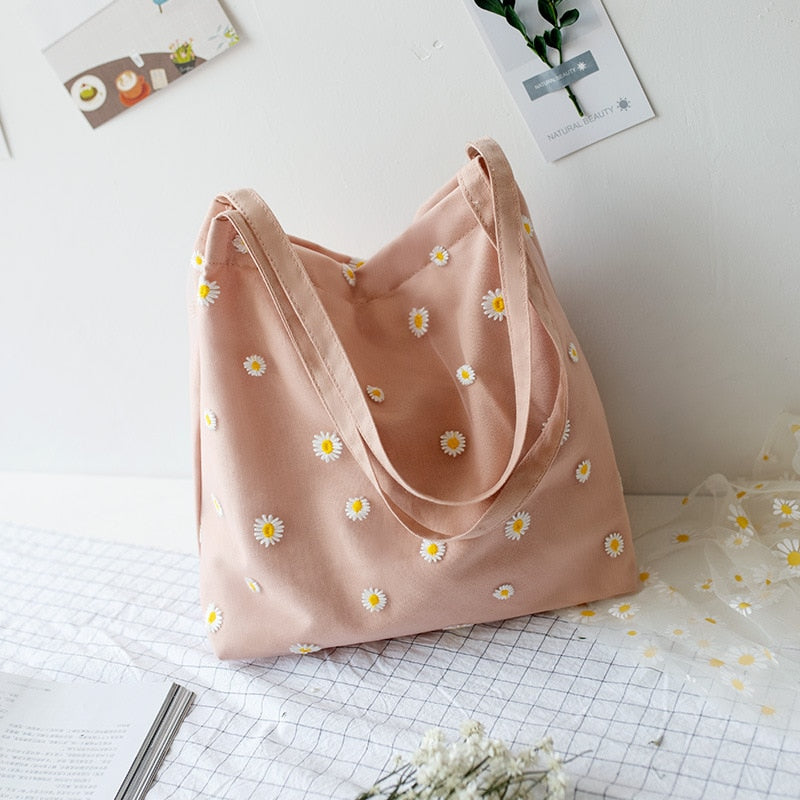 Lienzo Bolsa Tote Daisy Decoración Mujer | La Parisienne