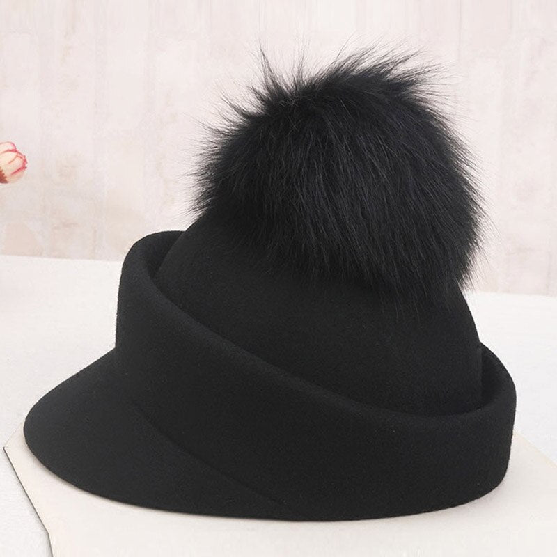 Sophisticated Women's Fur Cap Beret | Chic La Parisienne