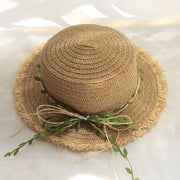 Sombrero de paja con adornos naturales para mujer | The Parisian 