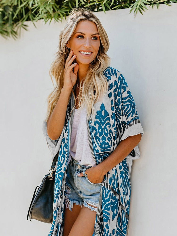 DSERS inactivo Bohemian Beach Kimono | La Parisienne 