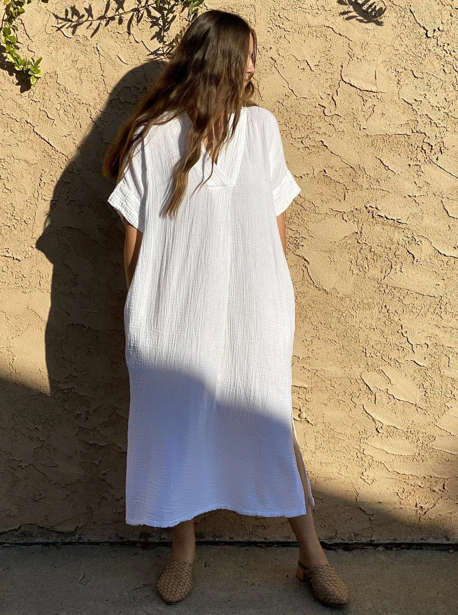 Vestido de playa blanco para mujer La Parisienne