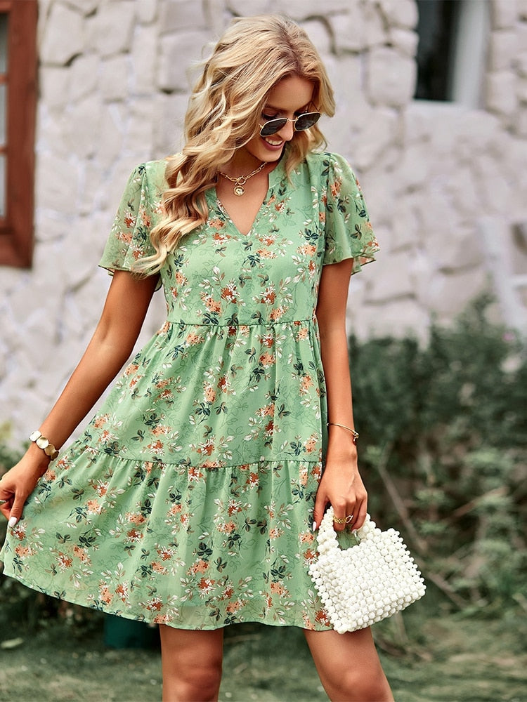 Vestido ligero floral para mujer La Parisienne