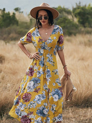 Vestido largo de flores | The Parisian 