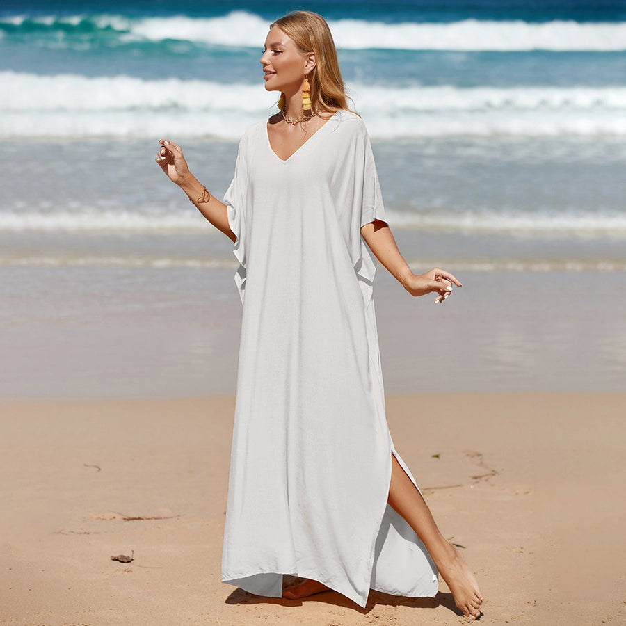 Vestido de playa blanco chic para mujer La Parisienne