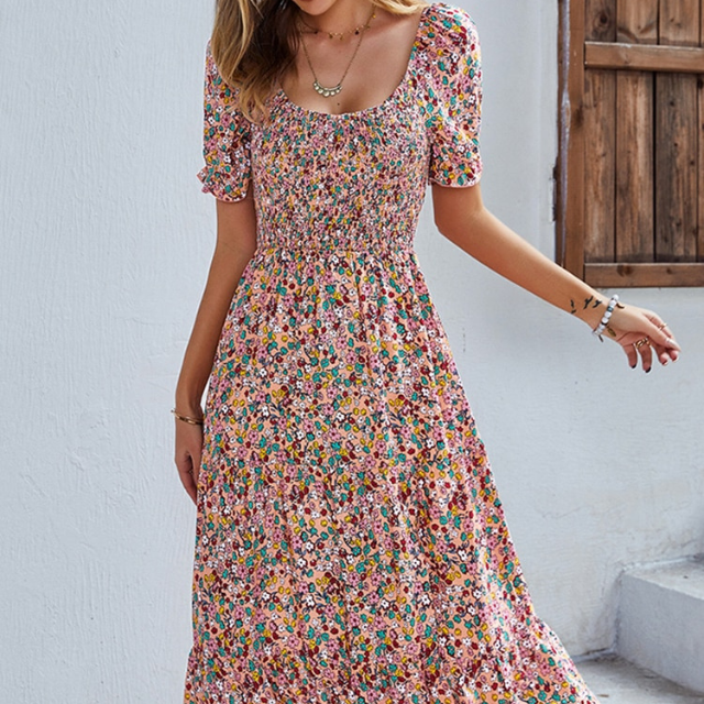 Vestido estampado flores mujer | The Parisian 