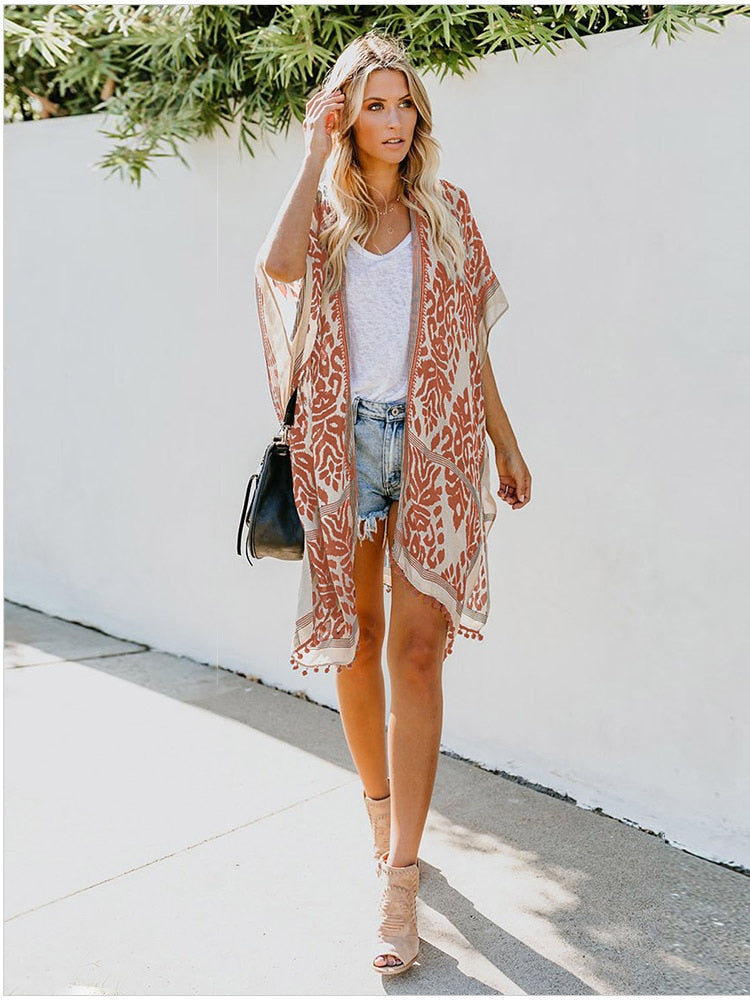 DSERS inactivo Bohemian Beach Kimono | La Parisienne 